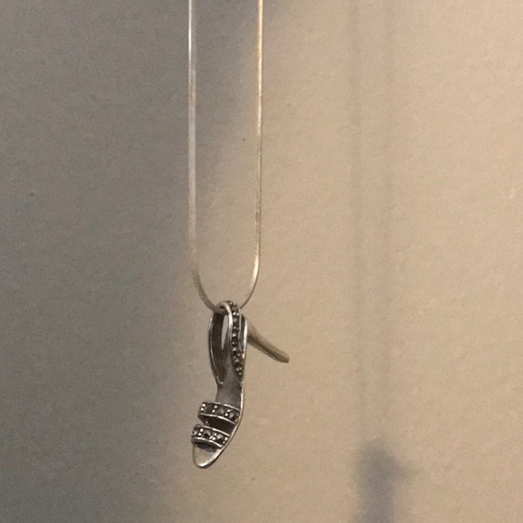 Bitter Sweet Jewelry - STERLING SILVER SHOE PENDANT WITH CHAIN